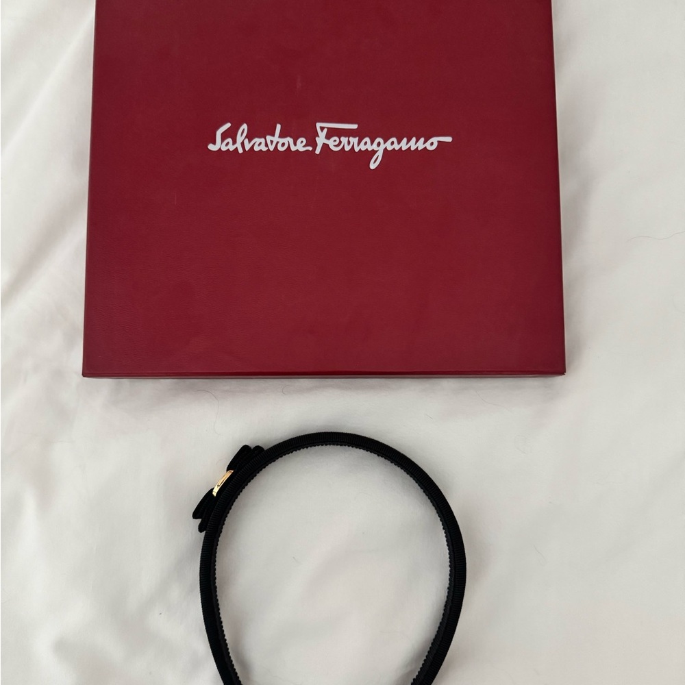 Salvatore Ferragamo Elegant Black Hairband